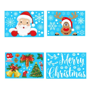 1 Lapas Linksmų Kalėdų Snaigės, Sniego Santa Claus Lango Lipdukas Kalėdų Sienų Lipdukai Vaikų Kambario Sienų Lipdukai Namų Dekoro
