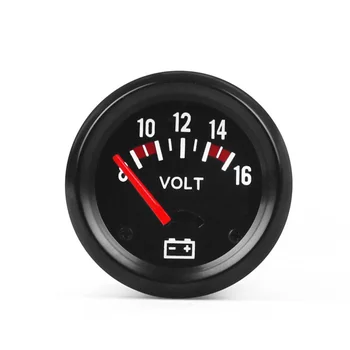 1PC Automobilio Modifikavimas Voltmeter 52mm Universalus Lenktynių Voltmeter