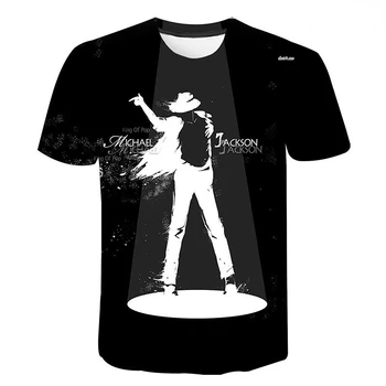 2023 Nauja Michael Jackson 3D Print T-marškinėliai Vyrams, Moterims, Vaikams Hip Hop Mados Atsitiktinis Streetwear Negabaritinių Marškinėliai Kietas Viršūnes