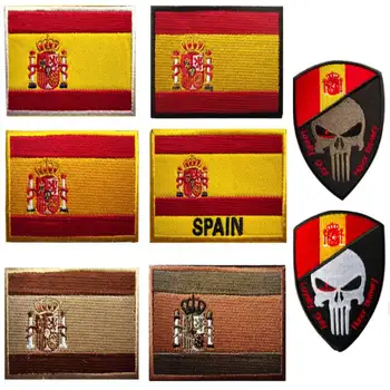 3Pcs Ispanijos Vėliava Pleistras Nacionalinės Emblemą Pleistras Komanda Karinės Pleistras Išsiuvinėtu Karinis Taktinis Vėliavos Pleistras Drabužių, Skrybėlių, T-Shirt