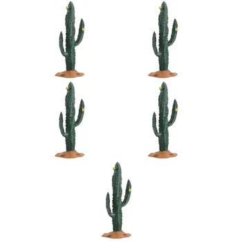 5 Vnt Gėlių Kompozicijų Kaktusas Ornamentu Amatų Unikalių Dekoro Gėlių, Samanų Dekoro Figuriness Dykumos Žaislų Kambarį Namuose
