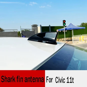 Automobilių Ryklių Pelekų Antena Auto Radijas AM/FM Antenos Signalo Dekoracija Honda Civic 11T 2022 Juoda
