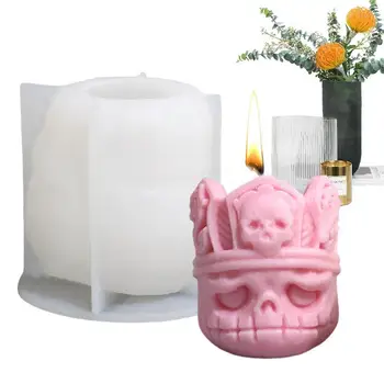 Baisu 3D Kaukolė Žvakė Pelėsių Universalus Helovinas Kaukolės Formos Aromaterapija Žvakės Dekoro 