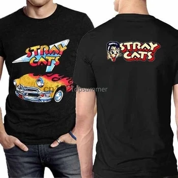 Benamių Kačių Tee 2 Pusių Marškinėlius Naujas Vyrų T-Shirt Juoda Medvilnė Dydis S Iki 3Xl