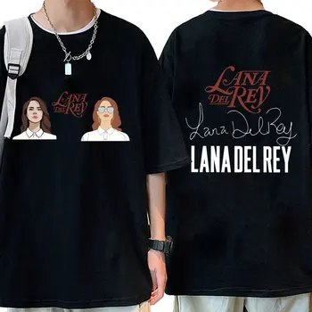 Dainininkė Lana Del Rey Spausdinti Marškinėliai Mados Vyrai Moterys T-shirt Negabaritinių Laisvi Marškinėliai 100% Medvilnės Atsitiktinis Trumpas Rankovės Streetwear