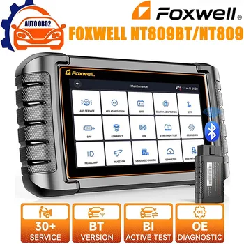 FOXWELL NT809BT OBD2 Bluetooth Skaitytuvas Automobilių Diagnostikos Įrankis, Bi-Directional& Aktyviai Bandymo CANFD OBD2 Skaneris Automobilių Įrankiai