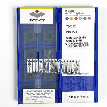 HUAZHICHUN CNMG120408-PM YBC252 CNC Pjovimo, tekinimo įrankis Karbido Įterpti plieno