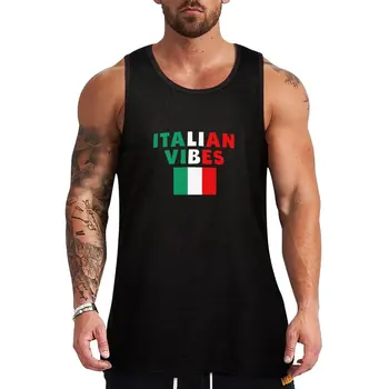Italijos Ritmais Su Vėliava - Cool Italijos Kultūros Bako Viršuje rankovių tshirts vyrų įdomių dalykų