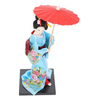 Japonų Rankų Darbo Lėlės Geiša Namų Subtilus Kimono Stalo Ornamentas Girly Dekoro Žaislas Audinio Stiliaus Darbastalio Puošmena Derliaus