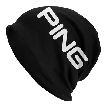 Mados Žiemą Šiltas Vyrų, Moterų Megzti Skrybėlę Unisex Suaugusiųjų Golfo Logotipas Skullies Beanies Kepurės Variklio Dangčio Skrybėlės