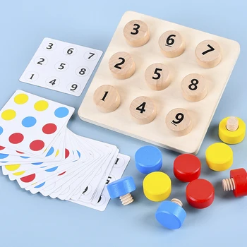 Mediniai Prisukite Varžtus Atitikimo Iššūkis Stalo Žaidimas Montessori Spalvų Skaičius Pažinimo Porą Įspūdį Švietimo Žaislas Dovanos