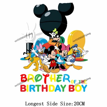 Mickey Mouse Šilumos Perdavimo Pleistras Šeimos Gimtadienis Nustatytas Skaičius 1-12 Metų 