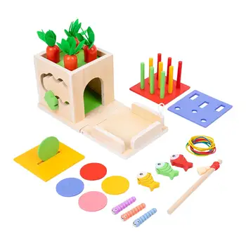 Montessori Bamblys Žaisti Kit Pavarų Bamblys Mokymosi Žaislai, Krovimas Objekto Pastovumas Dėžutė 1 2 3 Metų, 6 Mėnesius iki