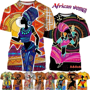 Naujų Etninių Stilių, Spausdinimo Grafikos 3D T-Shirt Mados Gatvė Asmenybės Drabužių Afrikos vyriški trumpomis Rankovėmis