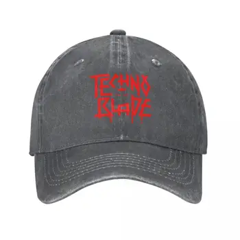 TechnoBlade Logotipą, Raudona Beisbolo Kepurės Snapback Džinsinio Skrybėlės Lauko Reguliuojamas Casquette Streetwear Beisbolo Kaubojaus Skrybėlę Vyrams, Moterims