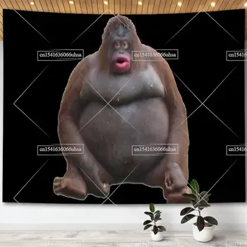 Uh Oh Stinky Le Monke Meme Gobelenas Kawaii Gyvūnai, Beždžionės Gobelenai Estetinės Kambarį Apdaila Antklodės Jogos Kilimėliai
