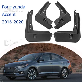 Už Hyundai Accent 2016-2020 Automobilių Mudguard Anti-splash, apsaugos nuo užsiteršimo Priekinis Sparnas Galinis Priedai