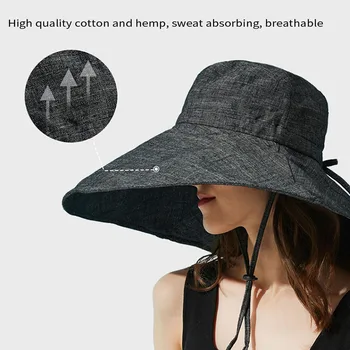Vasaros Platus Kraštų Saulės Skrybėlę Moterų Sulankstomas Kelionės Packable Kibiro Kepurę Japonijos UV apsaugos nuo Saulės Medvilnės Skalbiniai Paplūdimio Skrybėlę Žvejys Skrybėlę