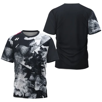 Vyriški quick-dry Badmintono marškinėliai Žiedlapis rašalo dizaino Teniso marškinėliai Ping-Pong 